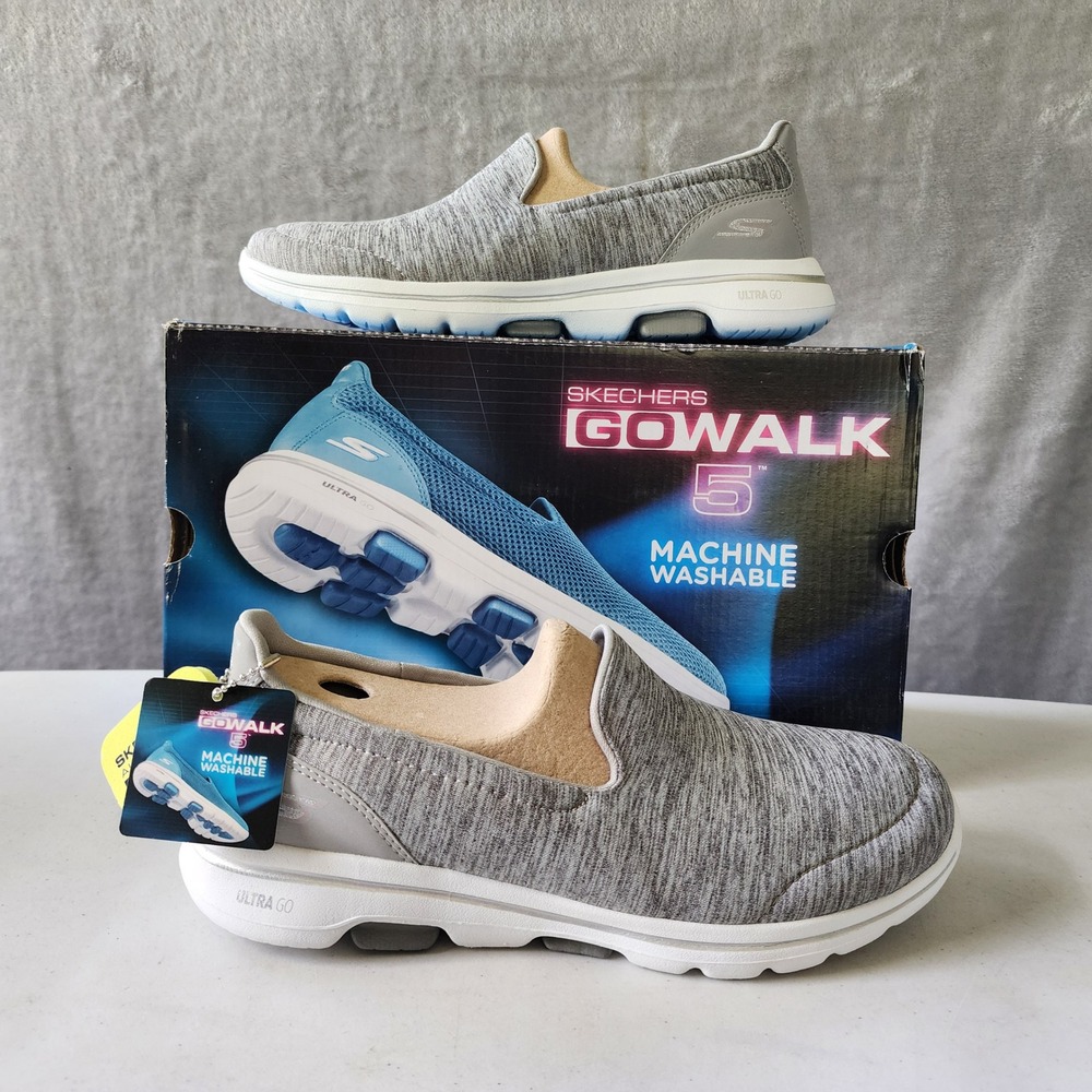 Skechers Slip On Shoes Womens Size 9.5 Go Walk Honor Gray Comfort Walking